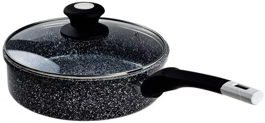Αντικολλητικό Βαθύ Τηγάνι 26cm με Κεραμική-Γρανίτη Επίστρωση & Γυάλινο Καπάκι Edenberg EB-9148