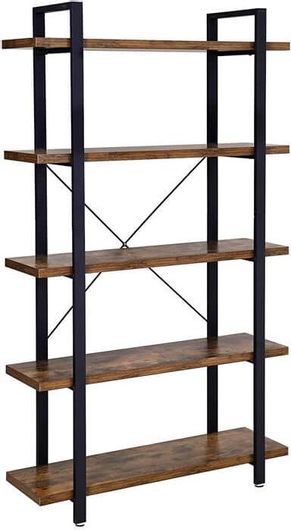 Μεταλλική Ραφιέρα με 5 Ξύλινα Ράφια 105x33.5x177.5cm VASAGLE LLS55Bx