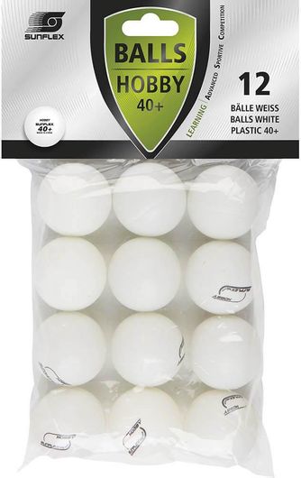 Μπαλάκια Ping Pong Sunflex Hobby PVC Προπόνησης 12τμχ