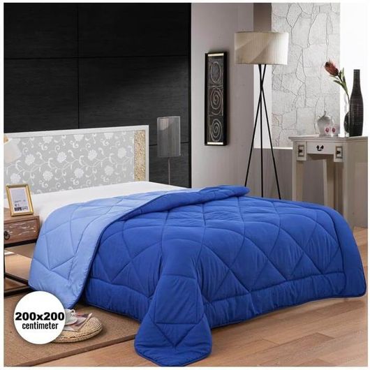 Πάπλωμα Διπλό Herzberg HG-2020BCO Διπλής Όψης 200x200cm Μπλε