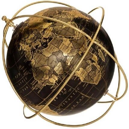 Διακοσμητικό Γραφείου Υδρόγειος Σφαίρα Αέναης Κίνησης 28x26.5x21cm Μαύρο -