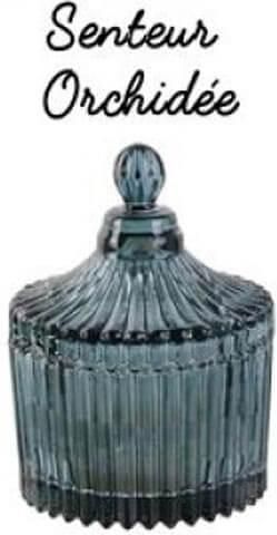 Αρωματικό Κερί Χώρου σε Γυάλινο Δοχείο με Καπάκι σε 4 Επιλογές 6.5x9cm Ορχιδέα -