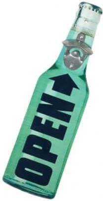 Trendy Ξύλινα Ανοιχτήρια Μπουκαλιών Σε Σχήμα Μπουκαλιού 40X11X4Cm, 41294 Πράσινο - Cb 