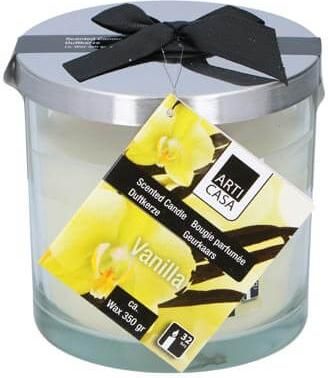 Αρωματικό Κερί Χώρου σε Γυάλινο Δοχείο Διάρκειας 32 Ωρών σε 6 Επιλογές 10x10x10cm Arti Casa Vanilla - Arti Casa