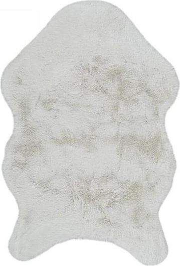 Διακοσμητικό Χαλί με Faux Γούνα σε Εκρού Χρώμα 60x2.5x90cm -