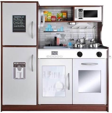 Ξύλινη Παιδική Κουζίνα Πλυντήριο Πιάτων Και Ψυγείο Παιχνίδι Μίμησης Με Διαστάσεις 80.5X80Cm -