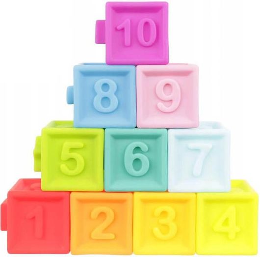 Σετ Παιδικοί Πολύχρωμοι Κύβοι 10 Τεμαχίων, Baby Blocks