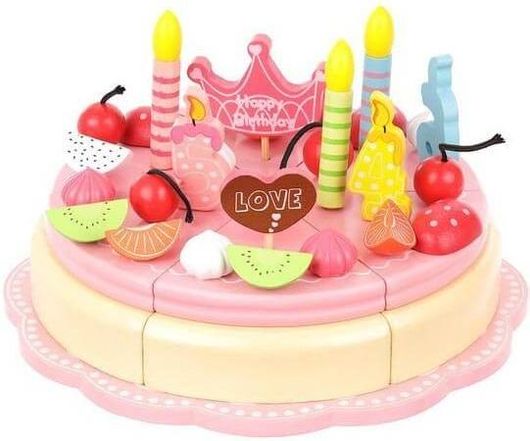 Σετ Παιχνίδι Τούρτα Γενεθλίων 48 Τεμαχίων Με Πιάτα Σερβιρίσματος Cutting Birthday Cake Set -