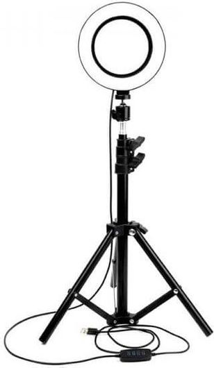 Επαγγελματικό Φωτογραφικό Δαχτυλίδι Ring Light 26cm με Τρίποδο 156cm & Βάση Κινητού