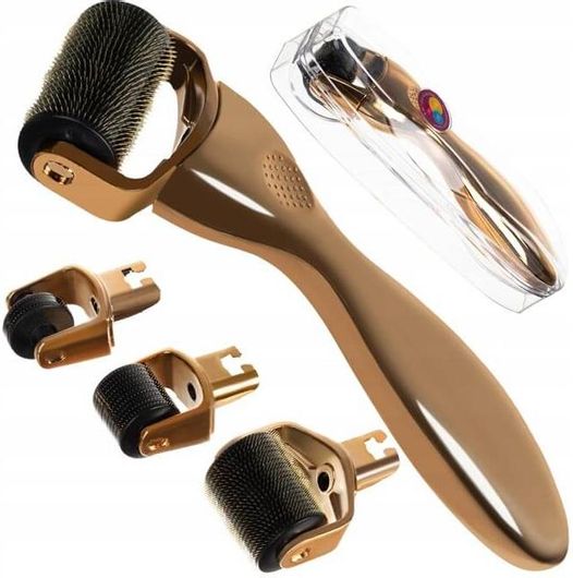 Derma Roller 3 σε 1 Συσκευή Μεσοθεραπείας Προσώπου & Σώματος για Ανανέωση & Αντιγήρανση με 3 Κεφαλές