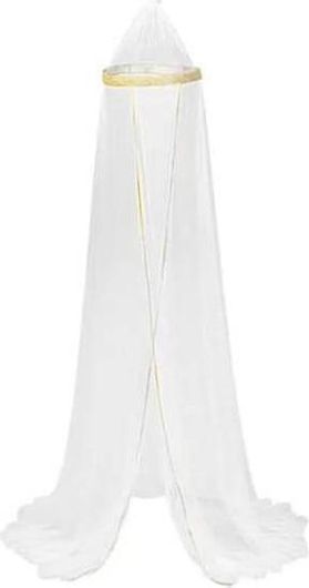 Παιδική Κουνουπιέρα Μονού Κρεβατιού σε Λευκό Χρώμα με Χρυσές Λεπτομέρειες 40x0.5x230cm