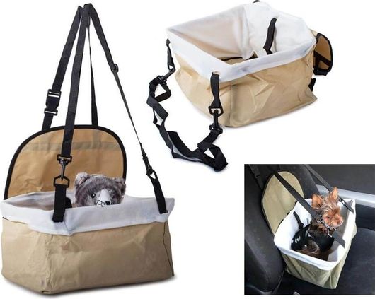 Τσάντα Μεταφοράς Κάθισμα Ασφαλείας Αυτοκινήτου & Κρεβατάκι για Κατοικίδια 3 σε 1 34x25x20cm - OEM 