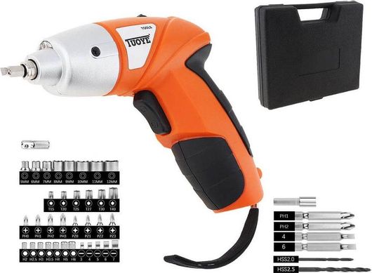 Επαναφορτιζόμενο Ασύρματο Κατσαβίδι με 45 Μύτες & Θήκη Αποθήκευσης Cordless Screwdriver -