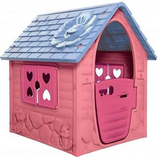 Παιδικό Σπιτάκι Εξωτερικού Χώρου Για Τον Κήπο Και Την Βεράντα Σε Ροζ Χρώμα 106X98X90 Cm - 