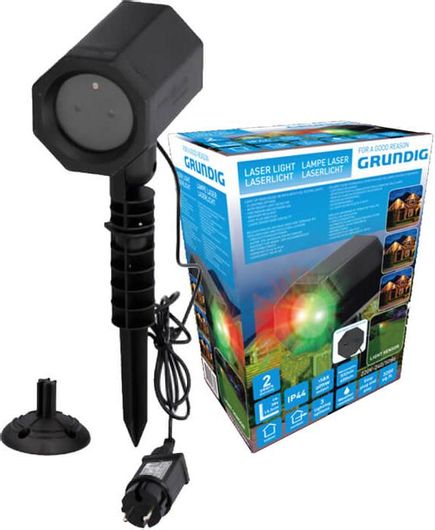 Χριστουγεννιάτικος Προβολέας Grundig Christmas Star Night Light II Laser LED Ρεύματος IP44 Εξωτερικού Χώρου