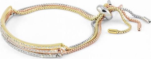 Βραχιόλι Pierre Cardin από Ανοξείδωτο Ατσάλι σε Χρωματισμούς Ασημί Ροζ & Χρυσό