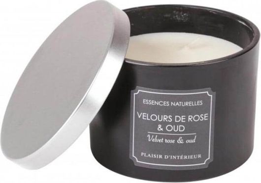 Αρωματικό Κερί Χώρου με Άρωμα Rose & Velvet 800gr με 3 Φιτίλια - Cb