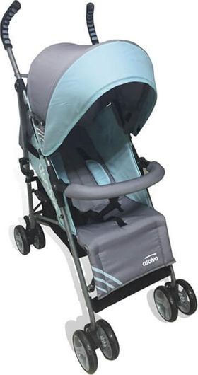 Asalvo Baby Ελαφρύ Καρότσι Βόλτας για Βρέφη από 6 Μηνών έως 15 Κιλά με Ρυθμιζόμενο Κάθισμα & Κουκούλα σε Γαλάζιο Χρώμα Corcega 12944 - Asalvo