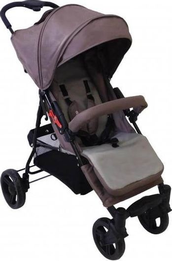 Asalvo Baby Αναδιπλούμενο Καρότσι Βόλτας για Βρέφη από 6 Μηνών έως 15 Κιλά με Ποδόσακο Ρυθμιζόμενο Κάθισμα & Κουκούλα σε Καφέ Χρώμα Stroller Mit Chocolate - Asalvo