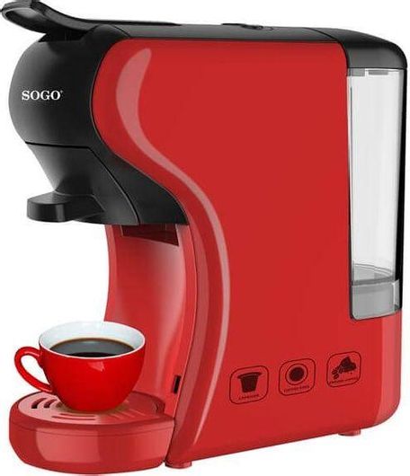 Καφετιέρα για Κάψουλες Sogo CAF-SS-5675-R για Nespresso Πίεσης 19bar Κόκκινο