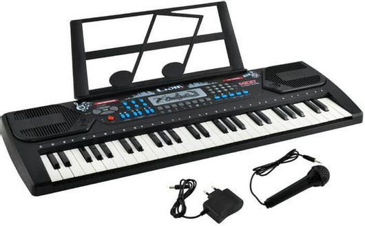 Παιδικό Αρμόνιο 54 Πλήκτρων Με Μικρόφωνο Ενσωματωμένο Αναλόγιο Μαύρο Χρώμα -
