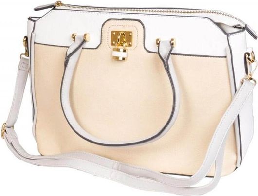 Nicole Brown Γυναικεία Τσάντα Χειρός Shopping Bag σε Μπεζ Χρώμα 27x35x13cm Champagne - Nicole Brown 