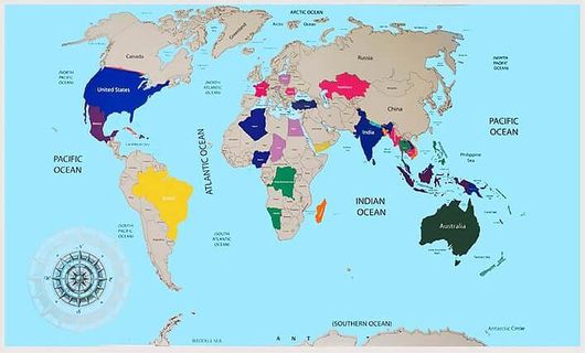 Ξυστός Παγκόσμιος Χάρτης 60x40εκ. Εκεί που έχω ταξιδέψει εγώ!