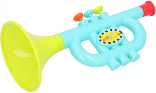 Παιδικό Μουσικό Παιχνίδι Τρομπέτα Σε Πολύχρωμο Χρωματισμό, 23.5X10 cm - Let'S Play
