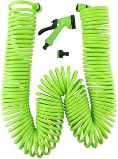 Σπιράλ Λάστιχο Κήπου 30m με Πιστόλι Ποτίσματος με 5 Λειτουργίες Kinzo Garden - Kinzo Garden