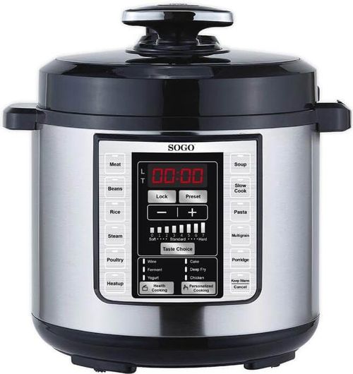 Sogo Ηλεκτρική Χύτρα Ταχύτητας 1000W Χωρητικότητας 6L με 11 Προγράμματα Μαγειρέματος Oll-Ss-10790 - Sogo