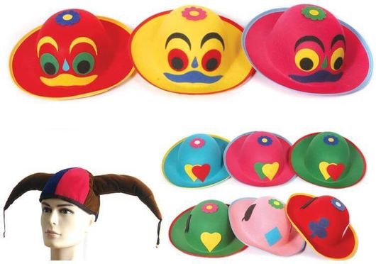 Καπέλα Τσόχινα Κλόουν σε Διάφορα Χρώματα