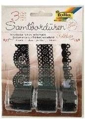 Δαντέλα Βελούδινη Διάφορα Σχέδια Μαύρο