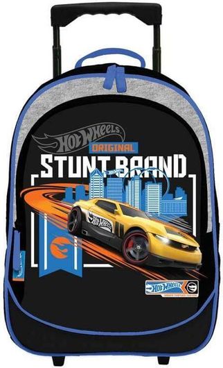 Σχολική Τσάντα Δημοτικού Bagtrotter Τρόλεϊ Hotwheels