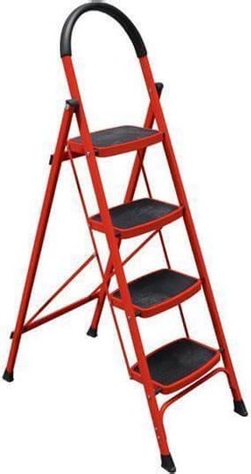 Σκάλα Σιδερένια με 4 Σκαλοπάτια Υ142cm