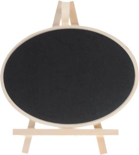 Πινακίδα Μαυροπίνακα Οβάλ Ξύλινη Υ20X15cm (Ή Υ15X20cm)