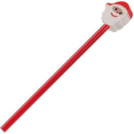 Χριστουγεννιάτικο Μολύβι με Σβήστρα Άγιος Βασίλης