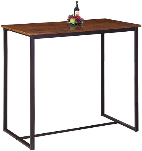 Henry Τραπέζι Bar Καρυδί με Σκ. Καφέ Σκελετό Υ86x100x60cm