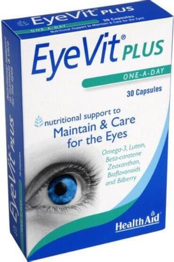 Health Aid Eyevit Plus Ειδικό Συμπλήρωμα Διατροφής 30 κάψουλες