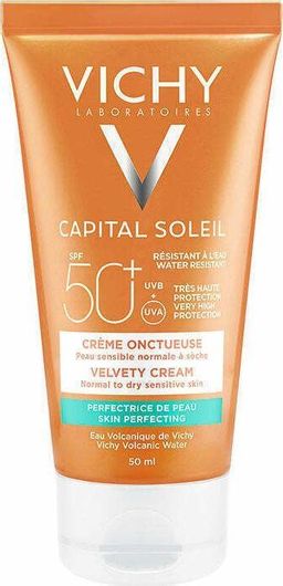 Αντηλιακή Κρέμα Προσώπου Vichy Ideal Soleil Velvety Αδιάβροχη SPF50 50ml