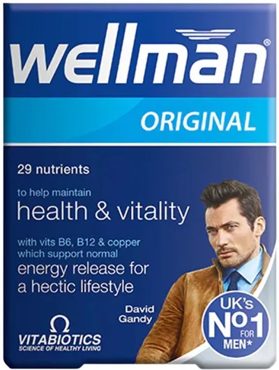 Vitabiotics Wellman Original 29 Nutrients David Gandy Ειδικό Συμπλήρωμα Διατροφής 30 ταμπλέτες