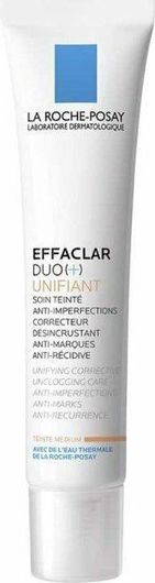 Gel Προσώπου La Roche Posay Effaclar Duo+ Unifiant Medium 24ωρο Ενυδατικό & Αντιγηραντικό Ημέρας με Χρώμα για Λιπαρές Επιδερμίδες κατά των Ατελειών & της Ακμής 40ml