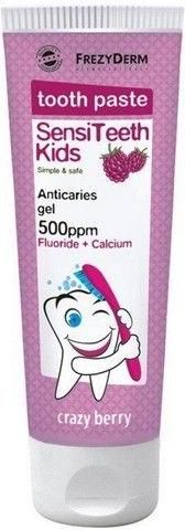 Παιδική Οδοντόκρεμα Frezyderm SensiTeeth 50ml 500 ppm με Γεύση Crazy Berry για 3+ Ετών