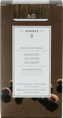 Μόνιμη Βαφή Μαλλιών Korres Argan Oil Advanced Colorant 6.0 Ξανθό Σκούρο Φυσικό