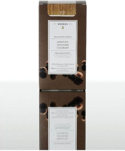 Korres Argan Oil Advanced Colorant Βαφή Μαλλιών Χωρίς Αμμωνία 7.7 Μόκα 50ml