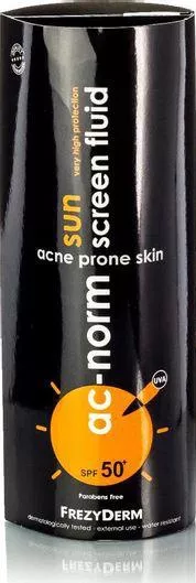 Αντηλιακό Προσώπου Frezyderm Ac-Norm Sun Screen Αδιάβροχη Κρέμα SPF50 50ml
