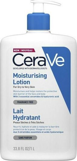 Ενυδατική Λοσιόν Σώματος CeraVe Moisturising με Υαλουρονικό Οξύ για Ξηρές Επιδερμίδες 1000ml