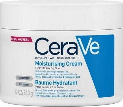 CeraVe Moisturising Ενυδατική Κρέμα Σώματος με Υαλουρονικό Οξύ για Ξηρές Επιδερμίδες 340ml