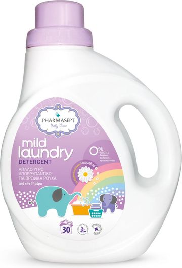 Βρεφικό Υγρό Απορρυπαντικό Pharmasept Mild Laundry για Χρωματιστά Ρούχα 30 Μεζούρες
