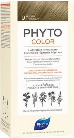 Phyto Phytocolor Βαφή Μαλλιών Χωρίς Αμμωνία 9.0 Ξανθό Πολύ Ανοιχτό 50ml