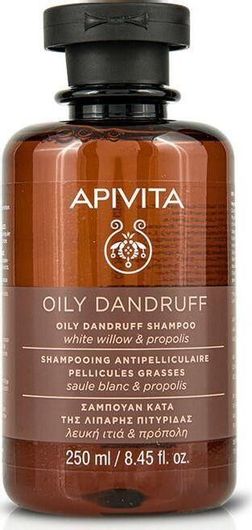 Σαμπουάν Apivita Oily Dandruff White Willow & Propolis κατά της Πιτυρίδας για Λιπαρά Μαλλιά 250ml